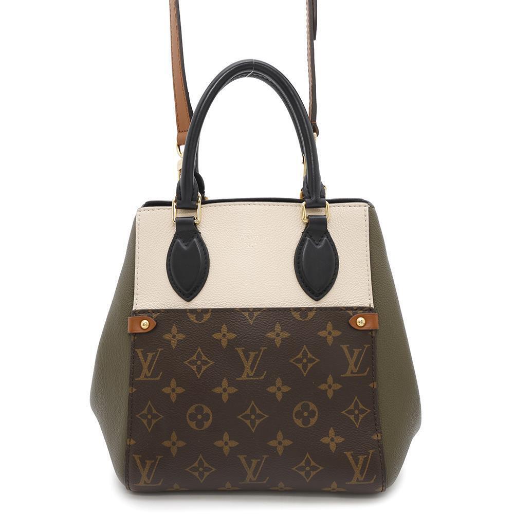 Louis Vuitton Monogram Leather Fold Tote Handbag